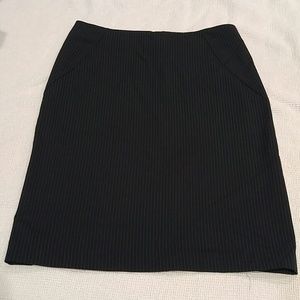 Black pin stripe skirt